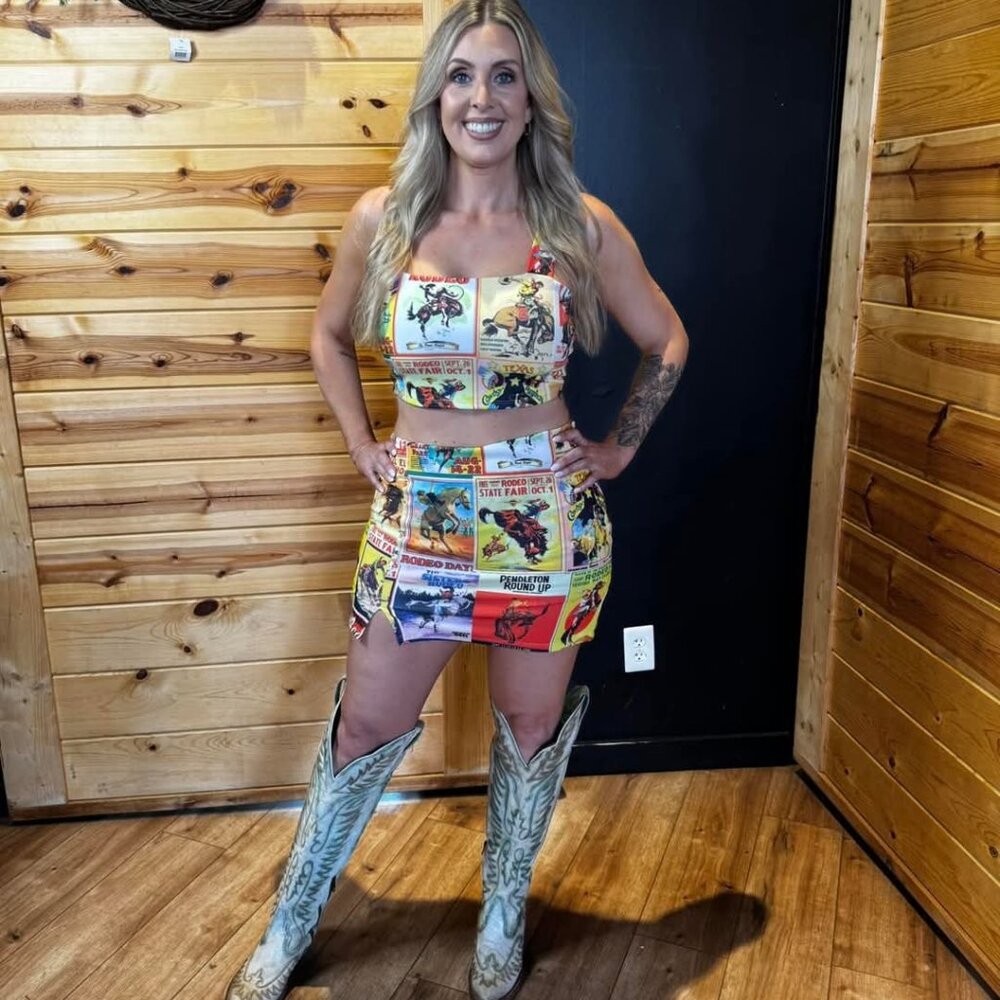 Norma western top and skort